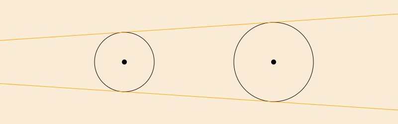 circle circle outer tangents