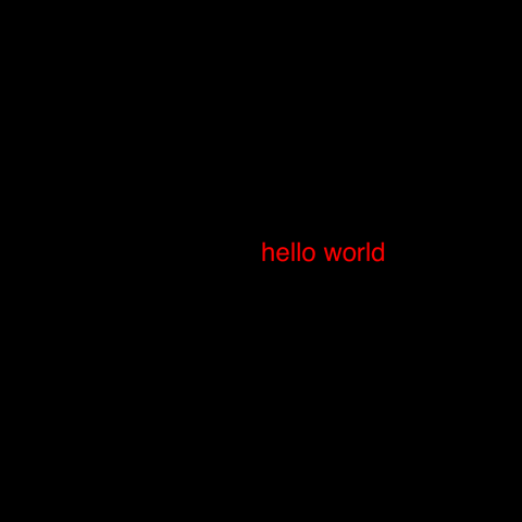 "Hello world"