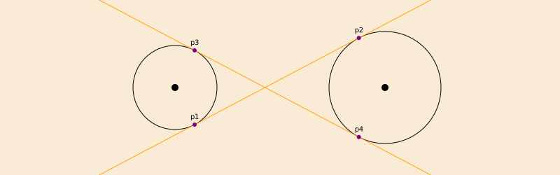 circle circle inner tangents